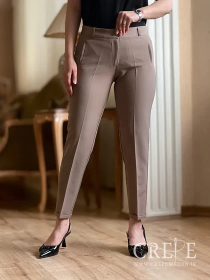 شلوار کرپ کلاسیک پاکتی قد 90