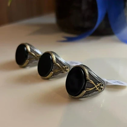 انگشتر استیل رنگ ثابت مردانه کد tw10052