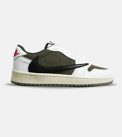 کفش کتانی مردانه سفید زیتونی مشکی NIKE travis scott