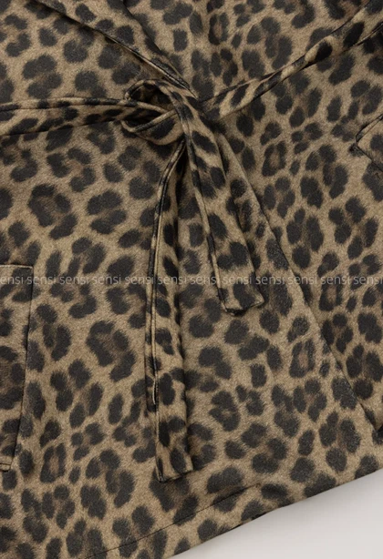 کت فوتر یقه انگلیسی پلنگی@کد1004246