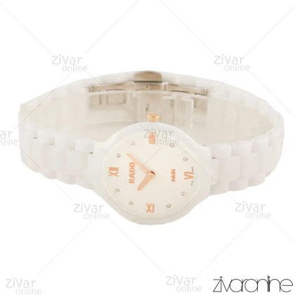 ساعت رادو زنانه سرامیکی سفید ایندکس رومی 105645