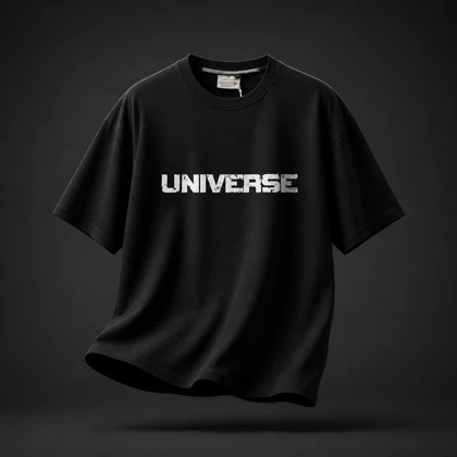 تیشرت مینیمال مشکی UNIVERSE (یونیورس)