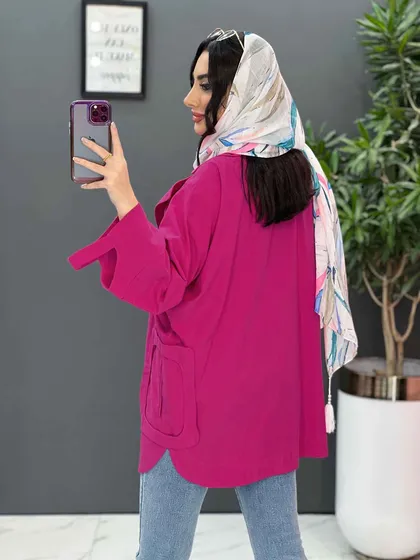 مانتو لینن آستین برش‌دار