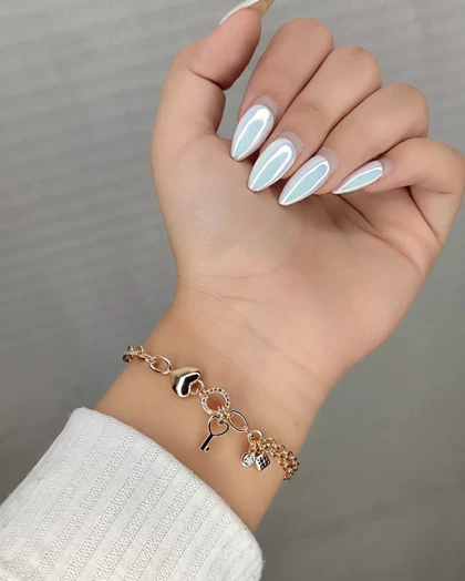 دستبند قلبی آویز قفل و کلید ژوپینگ