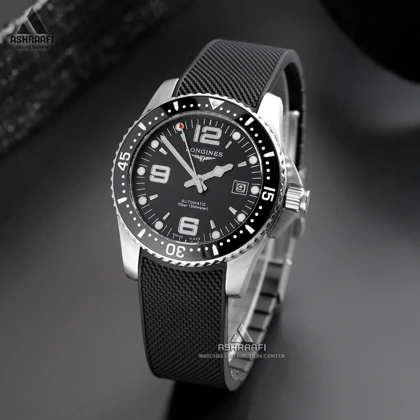 ساعت لونژین صفحه مشکی Longines HydroConquest L3DSK