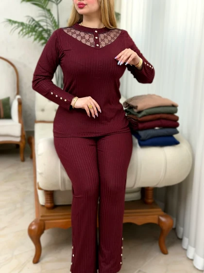 ست گوچی دمپا دکمه 3685