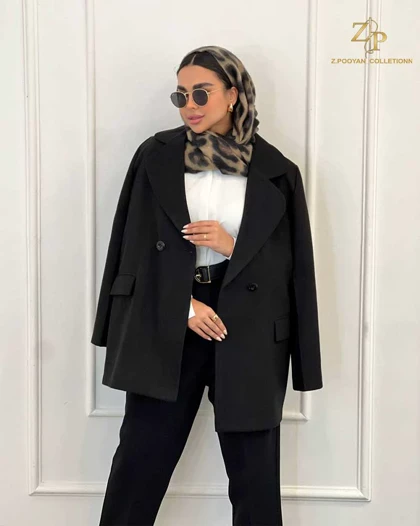 پالتو زنانه فوتر ارغوان مشکی