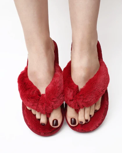 صندل زنانه انگشتی خزدار