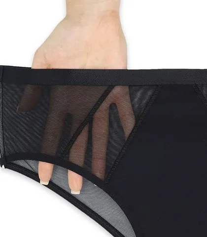 شورت زنانه اسلیپ میکروفایبر و حریر Neev نیو کد 2413 مشکی Black