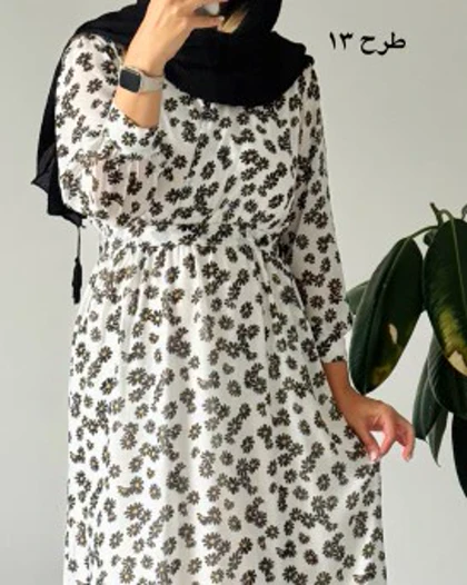 پیراهن حریر سرمه سری 14