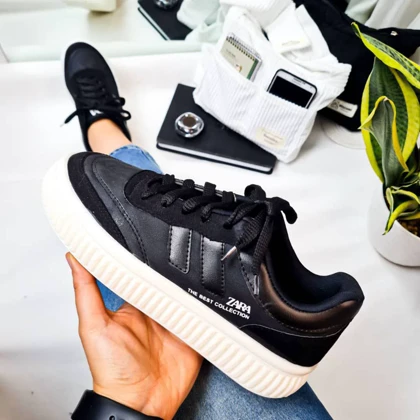 کفش زارا دو خط زنانه (ZARA) مشکی