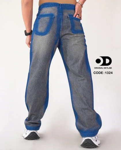 شلوار جین بگ فول کاستوم پتچ ورک فوق‌العاده خفن مردانه