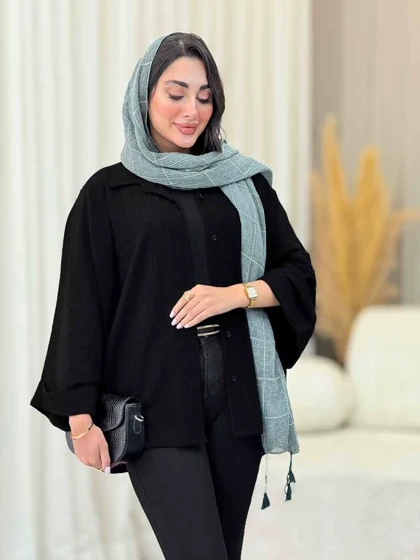 مانتو پانچ تک جیب پشت پیله