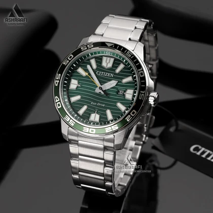ساعت سیتیزن صفحه سبز Citizen Eco-Drive AW1526-89X