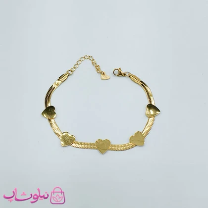دستبند زنانه استیل مدل قلبی کد 1392