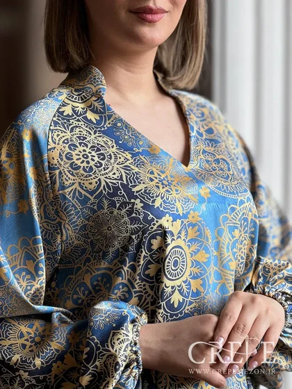 شومیز ساتن یقه هفت داگلاس