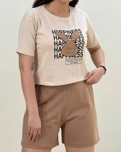 ست کراپ و شورتک هپی