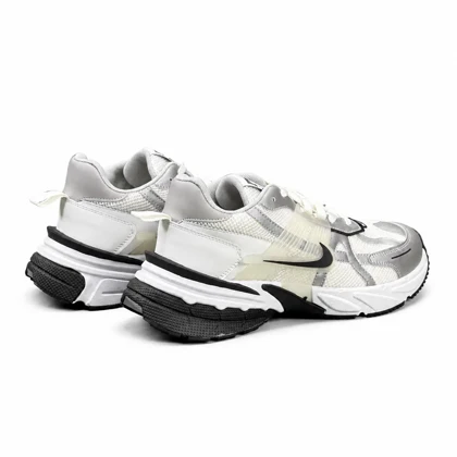 کفش کتانی مردانه بزرگ پا نایکی v2k سفید نقره ای مشکی Nike V2k