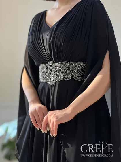 ماکسی سایزبزرگ کمرنگینی شنلدار