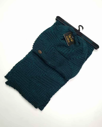 ست شال و کلاه زمستانی دو لایه سیلکا مدل احسان