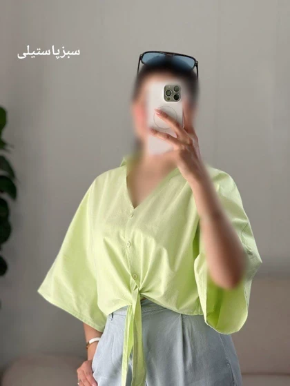 شومیز جلو گره‌ای مدل تبسم | شومیز جلو گره‌ای مدل تبسم کد 50325 کد 11913