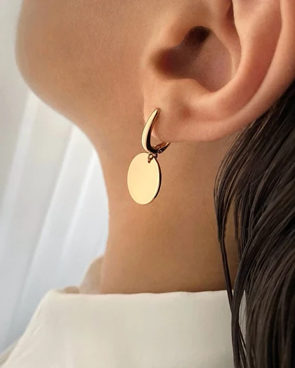 گوشواره آینه ای سکه ژوپینگ