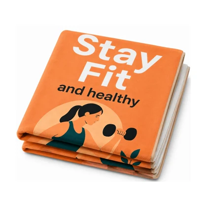 حوله ورزشی مدل Healthy Mind-405C0322 ابعاد 50 در 100 سانتی متر