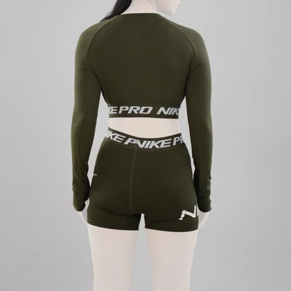ست نیم‌تنه و کشاله بند ورزشی زنانه مدل Dri Fit-612 یشمی
