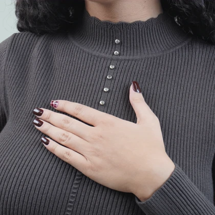 بافت یقه سه سانت هفت پرچ