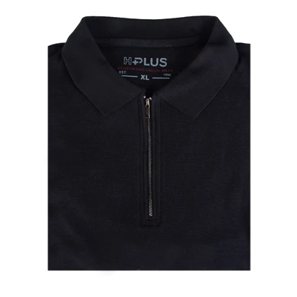 پولوشرت نیم زیپ‌دار مردانه مشکی