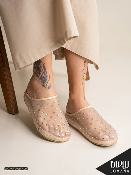 اسلیپر جلوبسته نگینی شادن لومانا - کد 2802