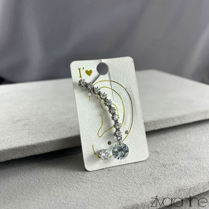 گوشواره زنانه کراس تمام نگین 20413