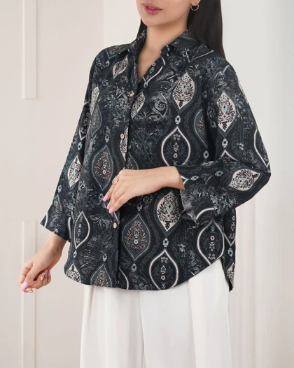 شومیز طرحدار سالومه کد 29893