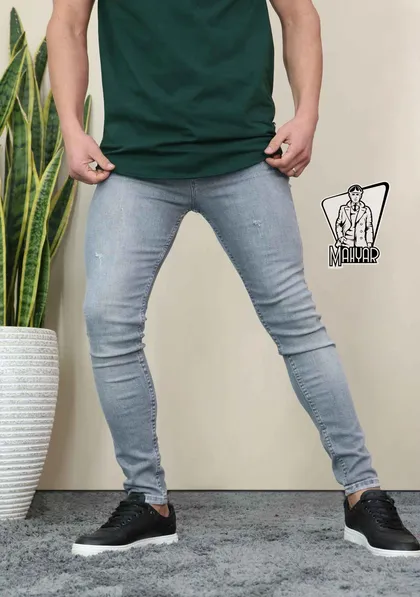 شلوار جین طوسی روشن ZARA