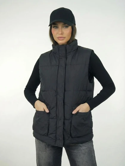 پافر زنانه شمعی زیپ مخفی دوجیب