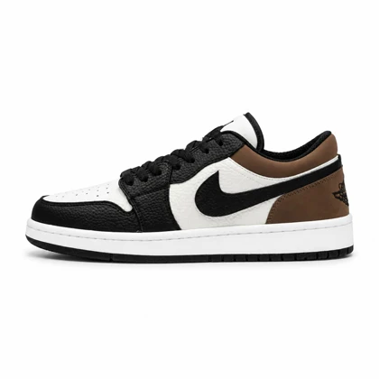 کفش و کتانی مردانه مدل NIKE AIR JORDAN 1 رنگ سفید قهوه ای کد 30193