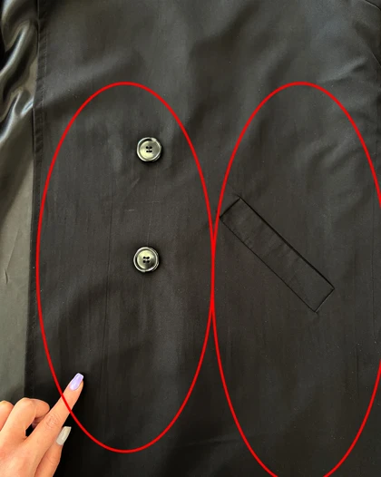 ترنچ کت Drop قد کوتاه (مشکی) (اوتلت) 2