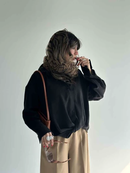 شومیز لینن جلوگره