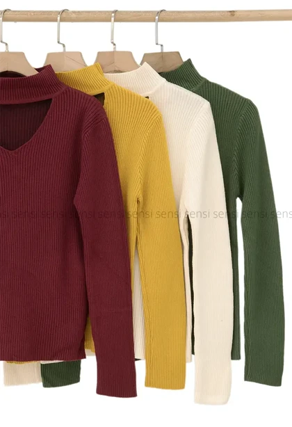 بلوز بافت یقه تور وارداتی کد1004714