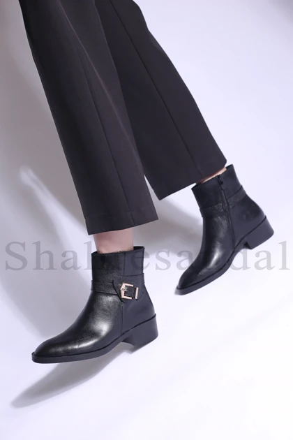 نیم بوت پاشنه‌دار زنانه کد 0182