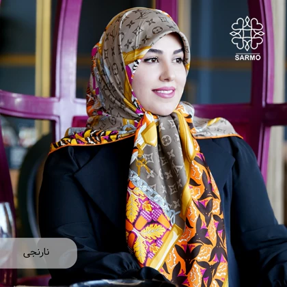 روسری ابریشم ژاکارد دلربا
