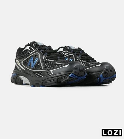 کفش کتانی مردانه و زنانه مشکی آبی NEW BALANCE 1064 مدل 7517