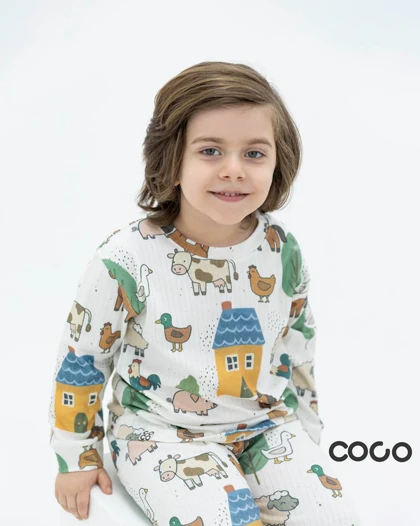 ست راحتی بلوز شلوار مادر تا فرزند COCO دخترانه و پسرانه 966
