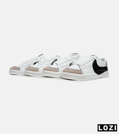 کفش نایک مردانه و زنانه سفید مشکی Nike Blazer Low 77 Jumbo