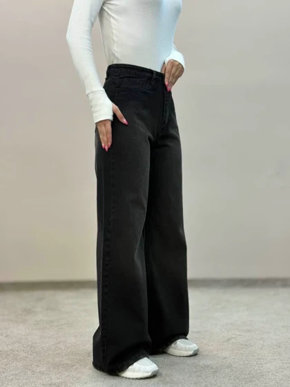 شلوار جین فلربگ ذغالی تینت9475