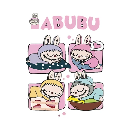استیکر پارچه و لباس پاد آفرین مدل LABUBU کد 38