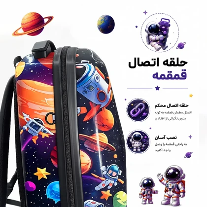 کوله پشتی مدرسه مدل MS1050 طرح فضانورد