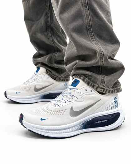 کفش کتانی مردانه مدل رانینگ نایکی زوم ایکس سفید سرمه ای NIKE ZOOM X