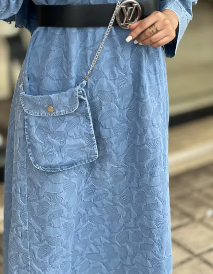 جین ماکسی به همراه کیف کد 626