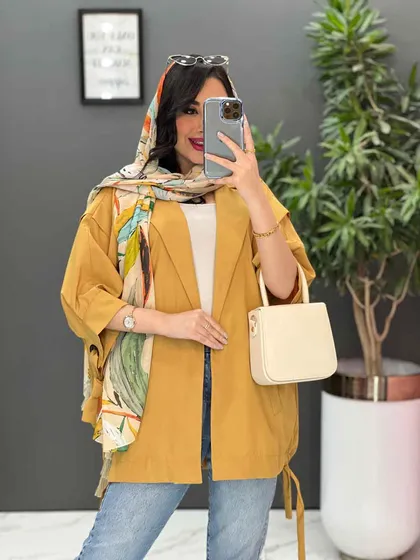 مانتو پانچ آستین حلقه
